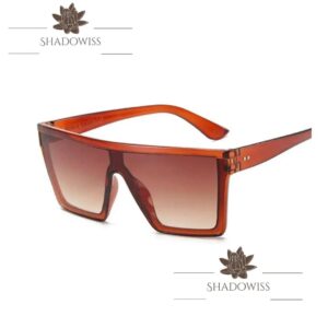 Guru Randhawa Oversize Square Sunglasses For Men Full Black and Brown